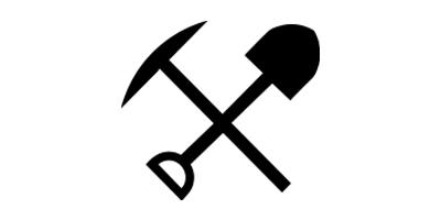 shovel and pick ax